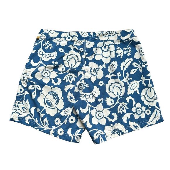 🔃J. Crew Men’s Blue Flower Printed Board Shorts Swim Trunks - Picture 2 of 8